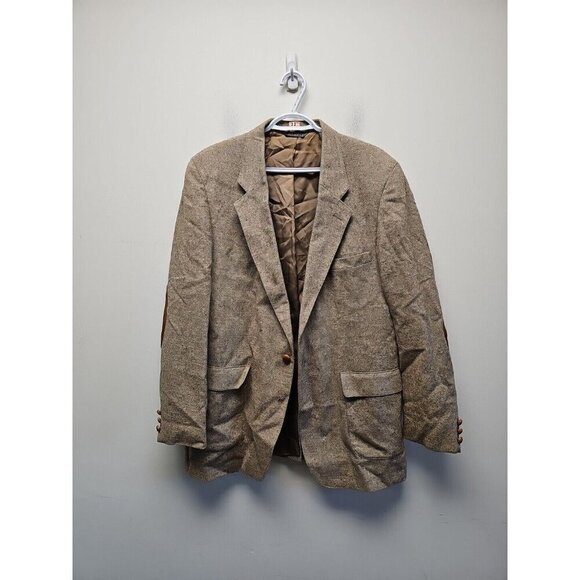 Levi's Other - VTG Levis Western Blazer Jacket Men’s 44 L Gray Tweed Elbow Patches USA WOOL